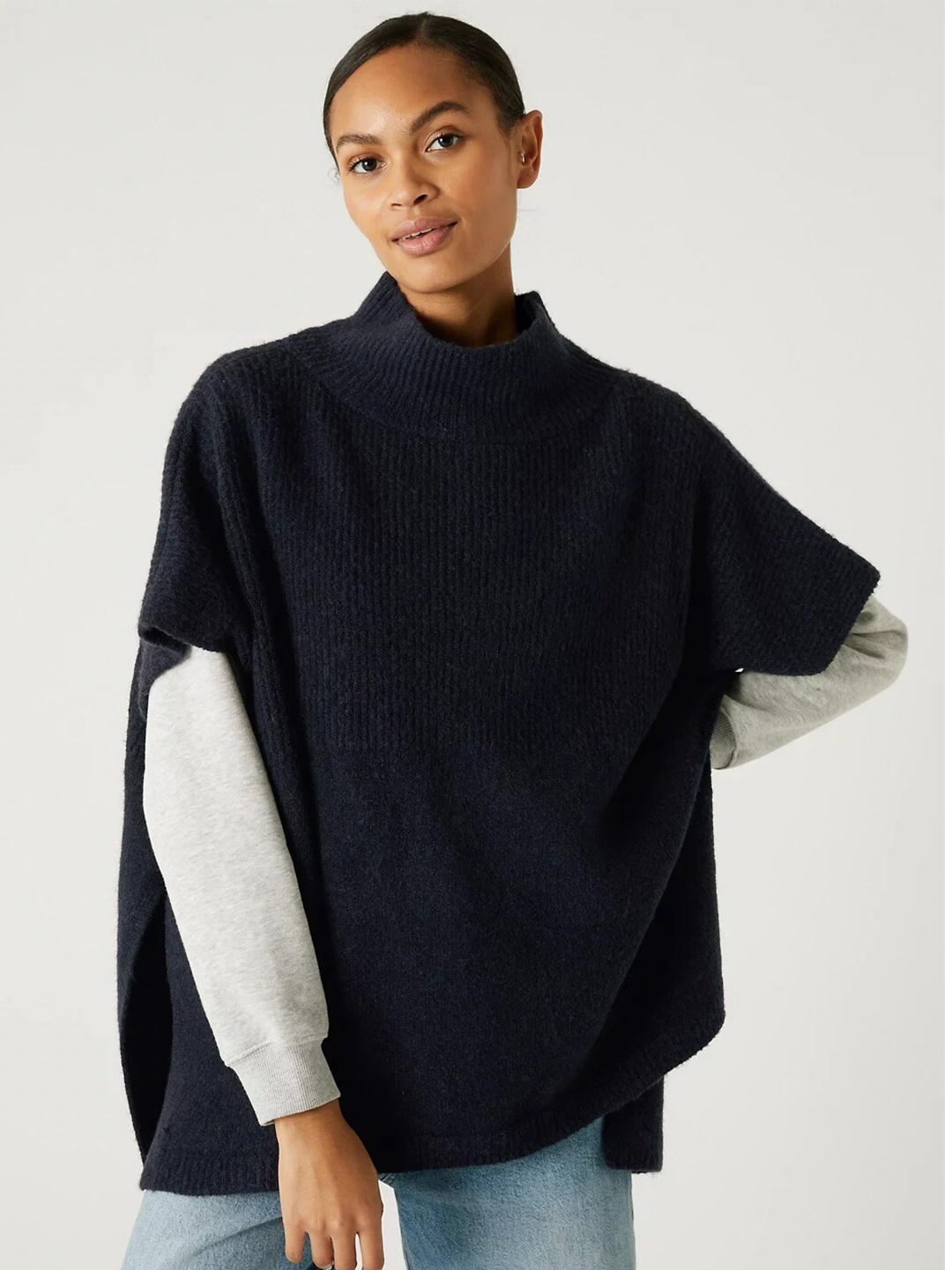 

Marks & Spencer Women Pullover, Navy blue