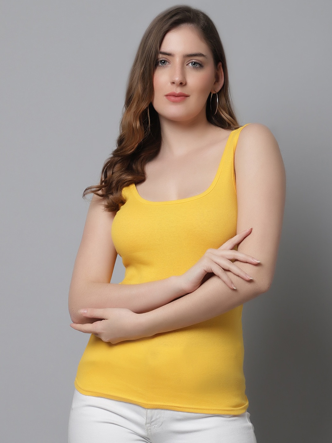 

KEX Women Non-Padded Camisoles, Yellow