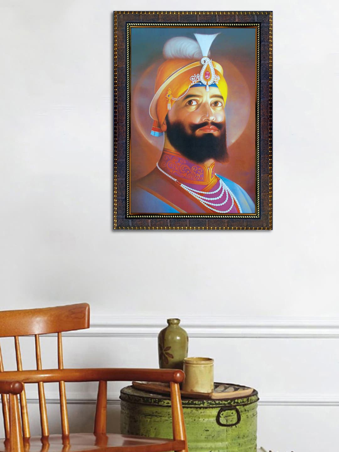 

WENS Brown Guru Govind Singh Ji Painted Framed Wall Art