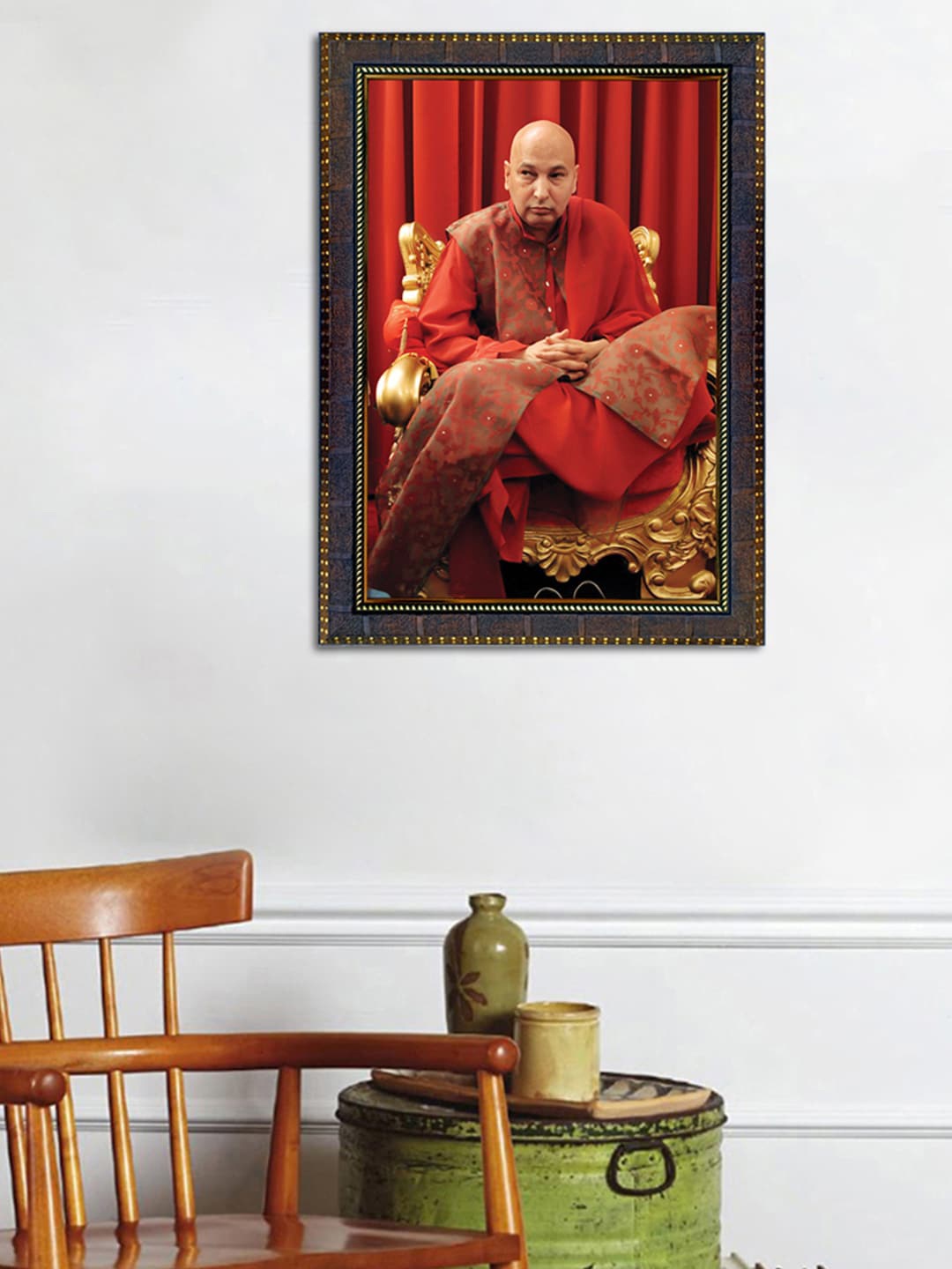 

WENS Blessed Guru Ji Framed Wall Art, Brown