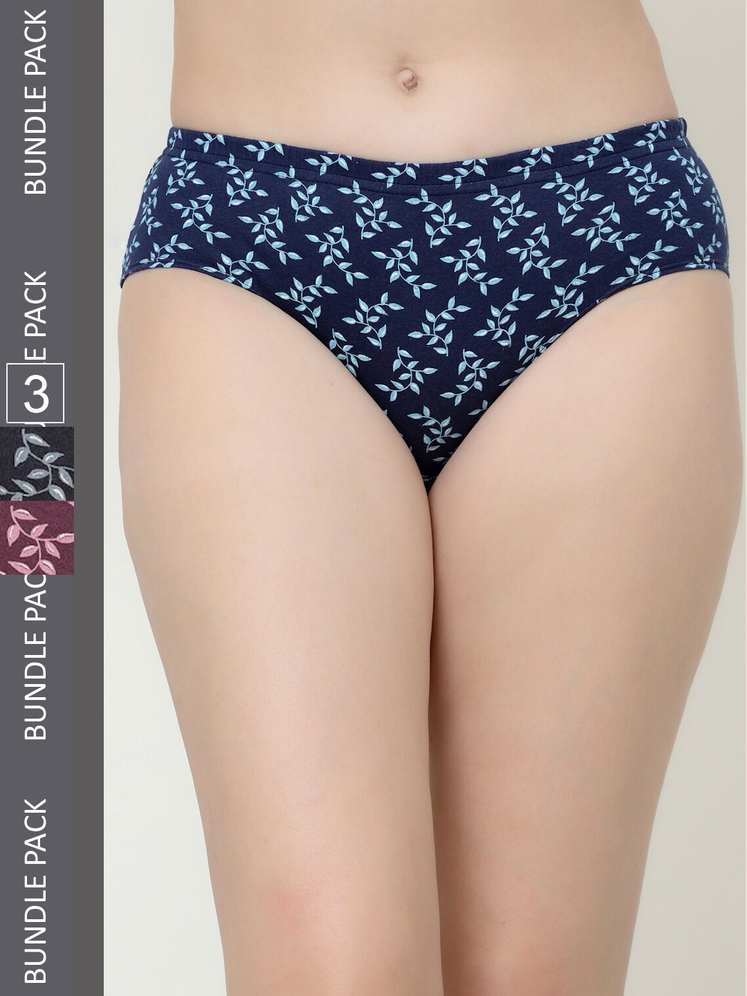 

Floret Women Pack Of 3 Assorted Hipster Briefs