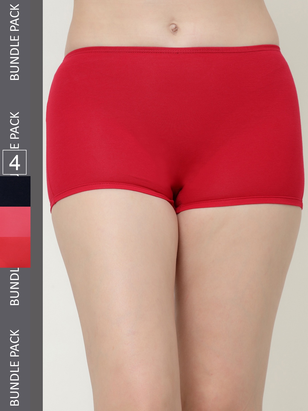 

Floret Women Pack of 4 Boy Shorts, Assorted