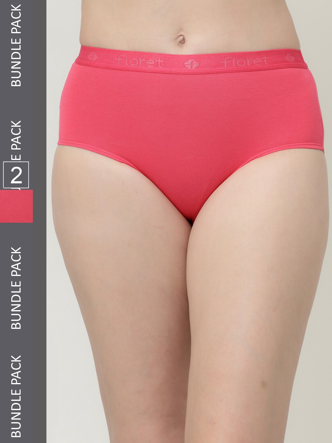 Floret Women Pack Of 2 Assorted Hipster Briefs, Multi