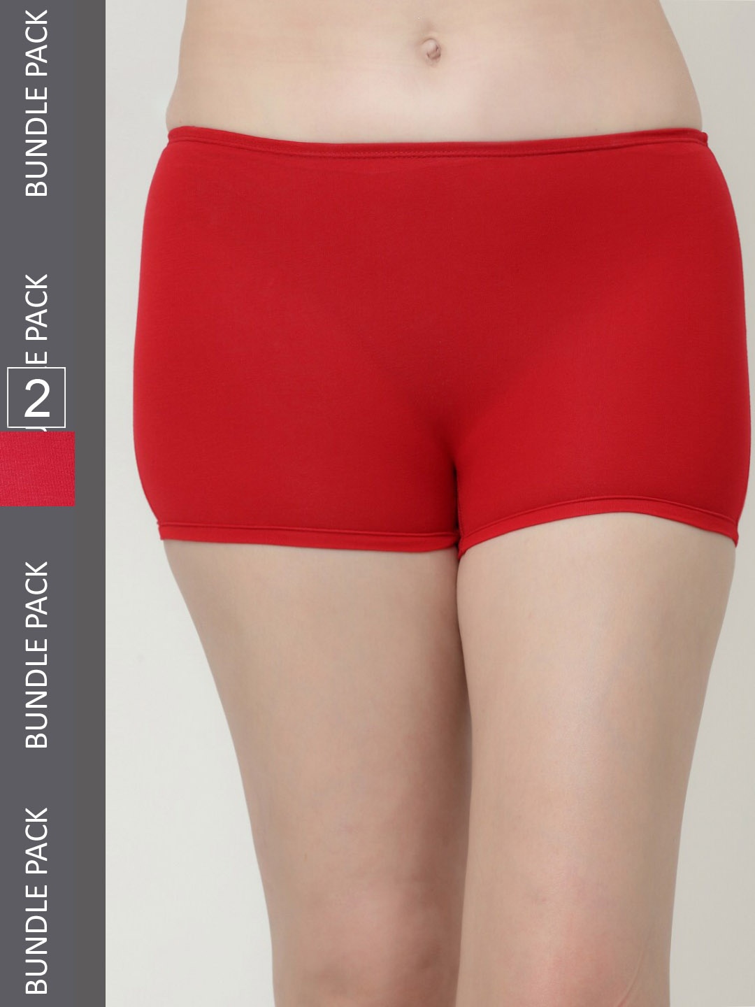 

Floret Women Pack Of 2 Boy Shorts Briefs, Red