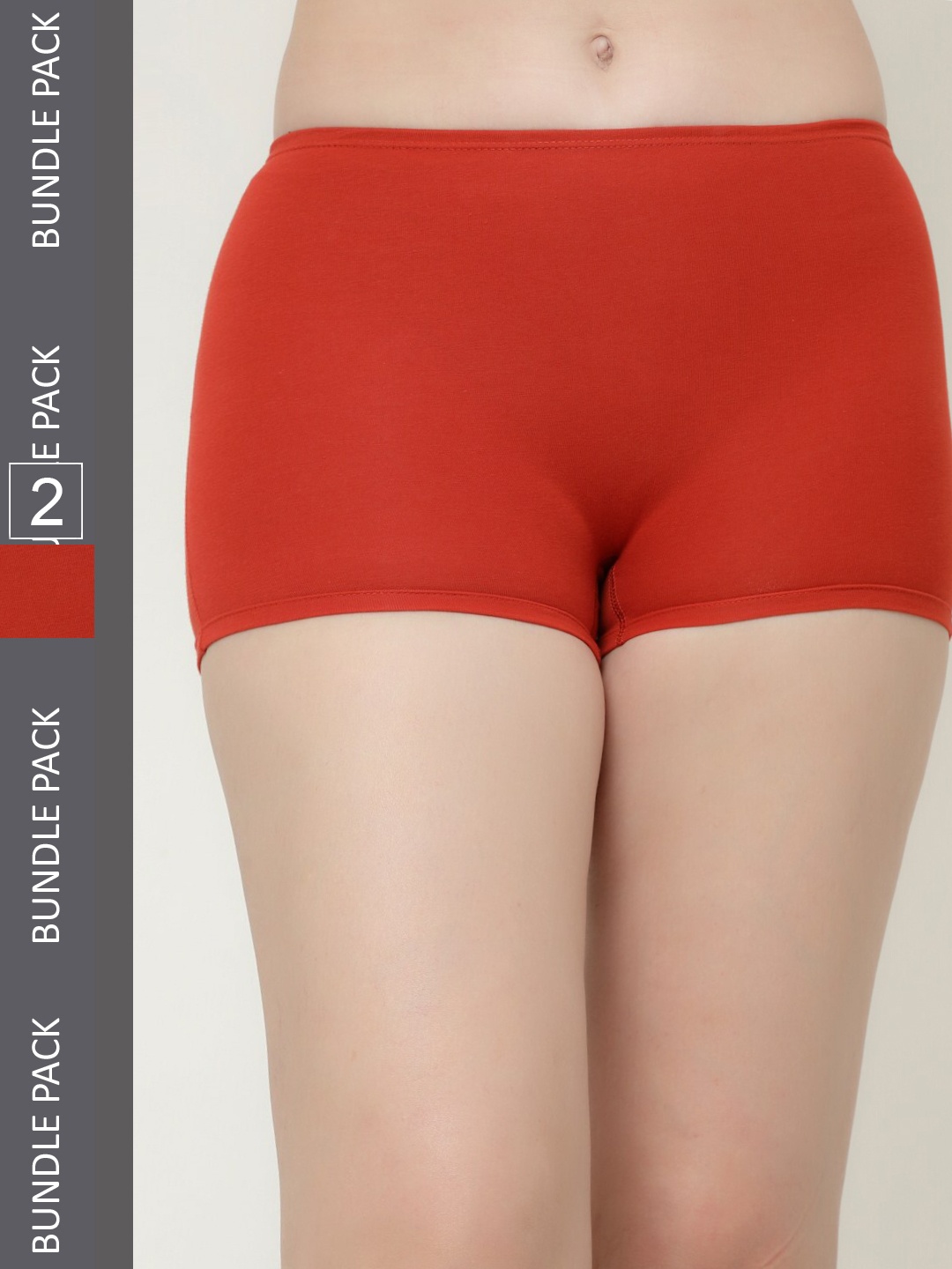 

Floret Women Pack Of 2 Boy Short Briefs, Rust