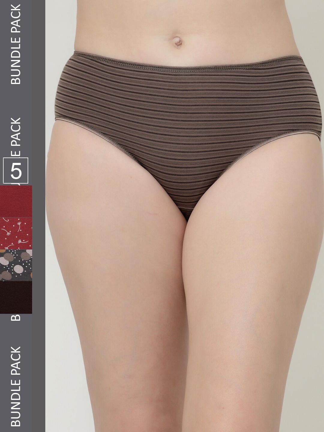 

Floret Women Pack Of 5 Assorted Basic Briefs
