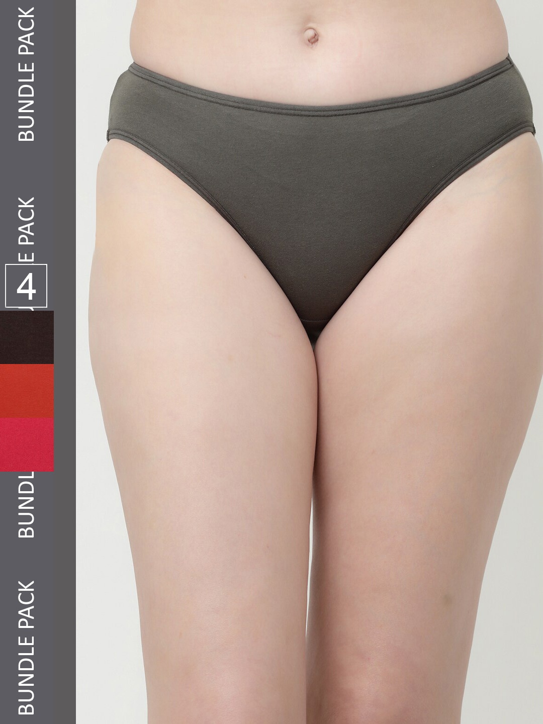 

Floret Women Pack Of 4 Hipster Briefs, Grey