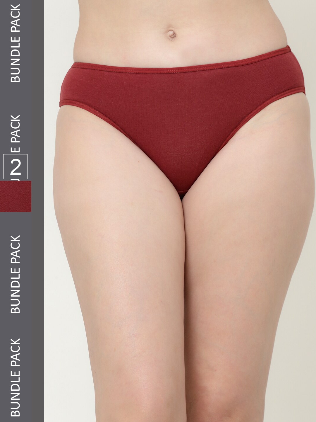 

Floret Women Pack of 2 Hipster Briefs, Maroon