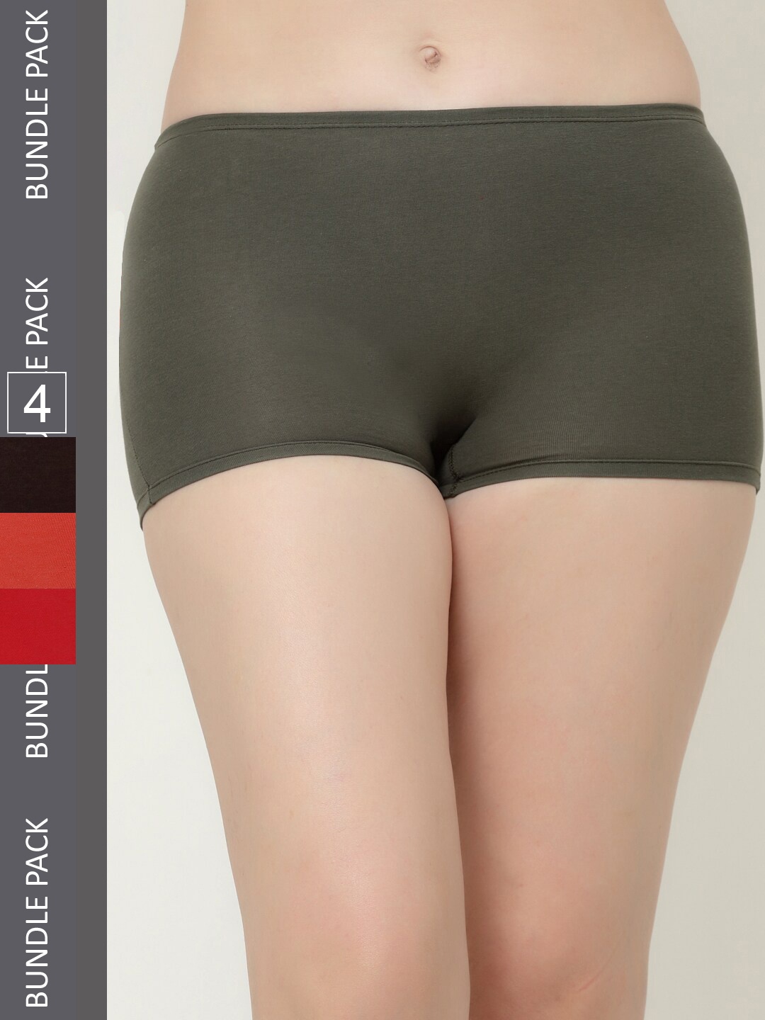 

Floret Women Pack Of 4 Boy Shorts, Grey