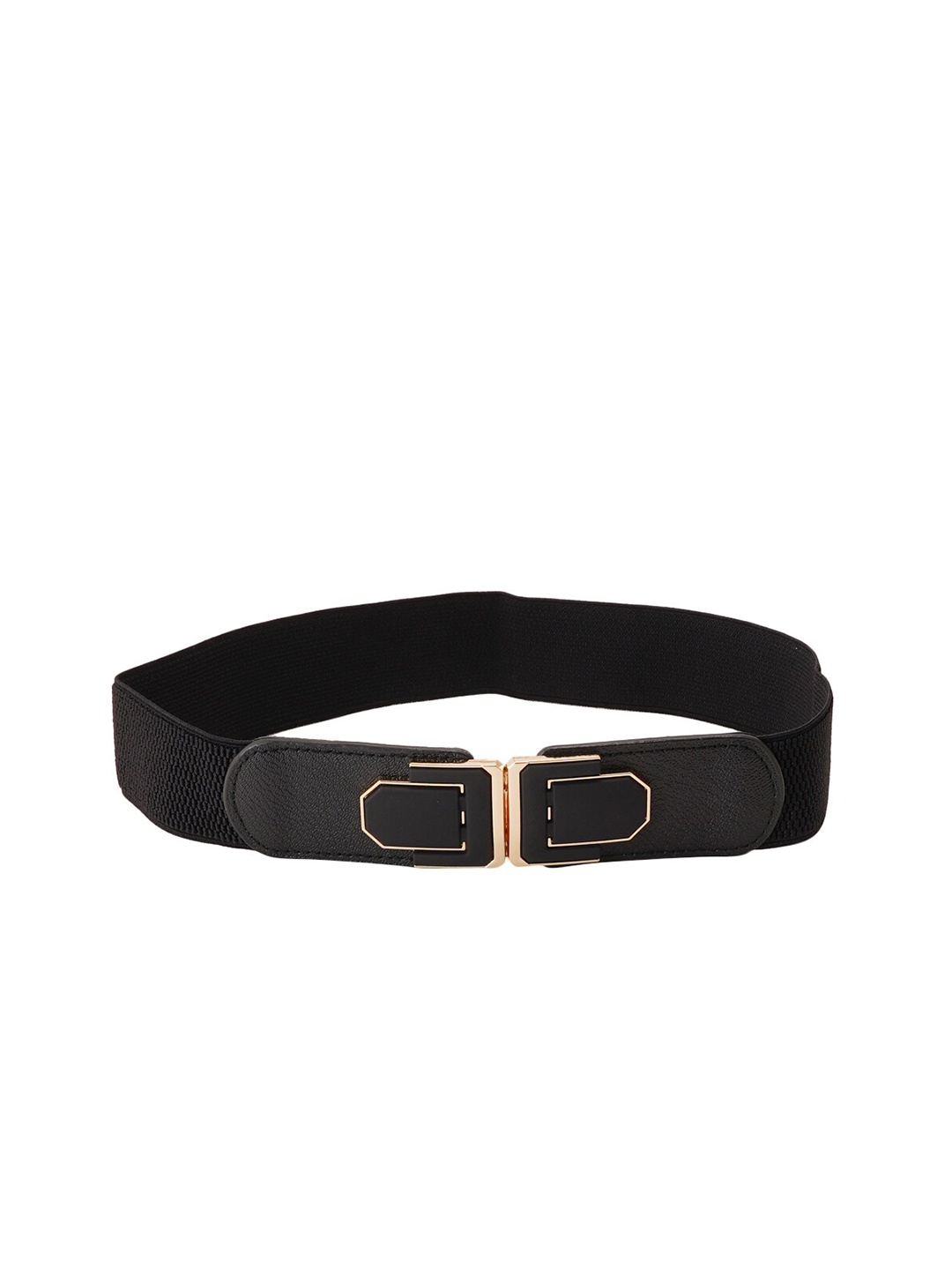 

Style Shoes Women PU Embellished Stretchable Belt, Black