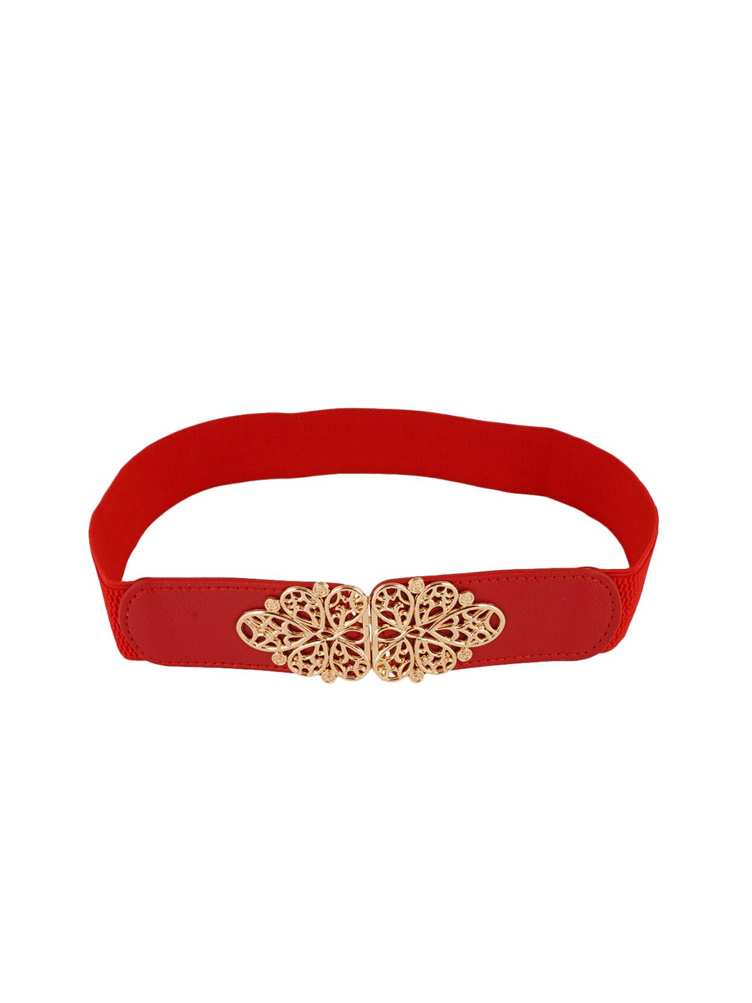 

Style Shoes Women PU Embellished Stretchable Belt, Red