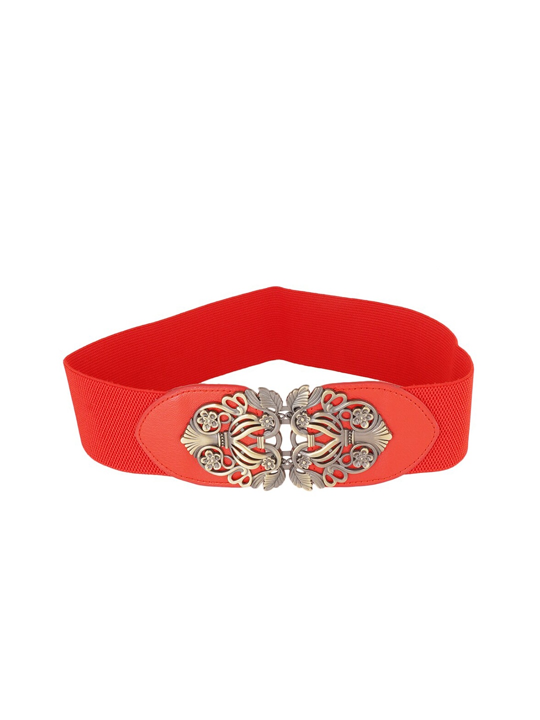 

Style Shoes Women PU Embellished Stretchable Belt, Red