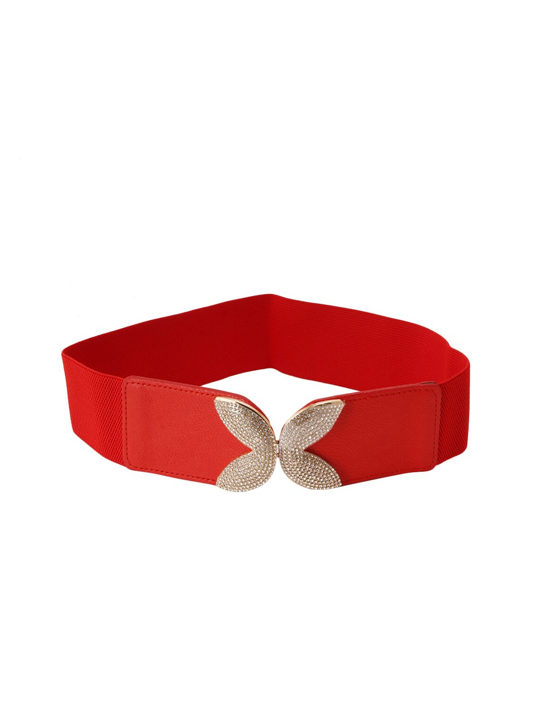 

Style Shoes Women Red Embellished PU Belt