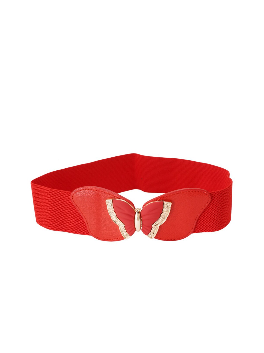

Style Shoes Women Red Embellished PU Belt