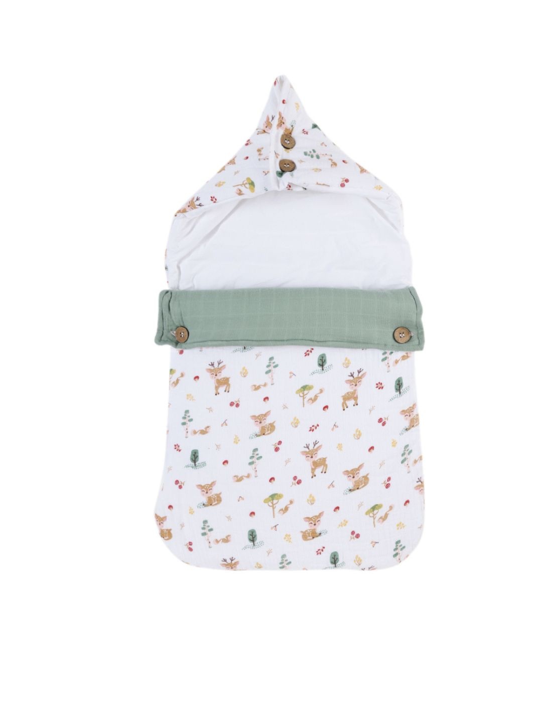 

haus & kinder Whimsical Woodland Infants Printed Baby Carrier Nest cum Sleeping Bag, White