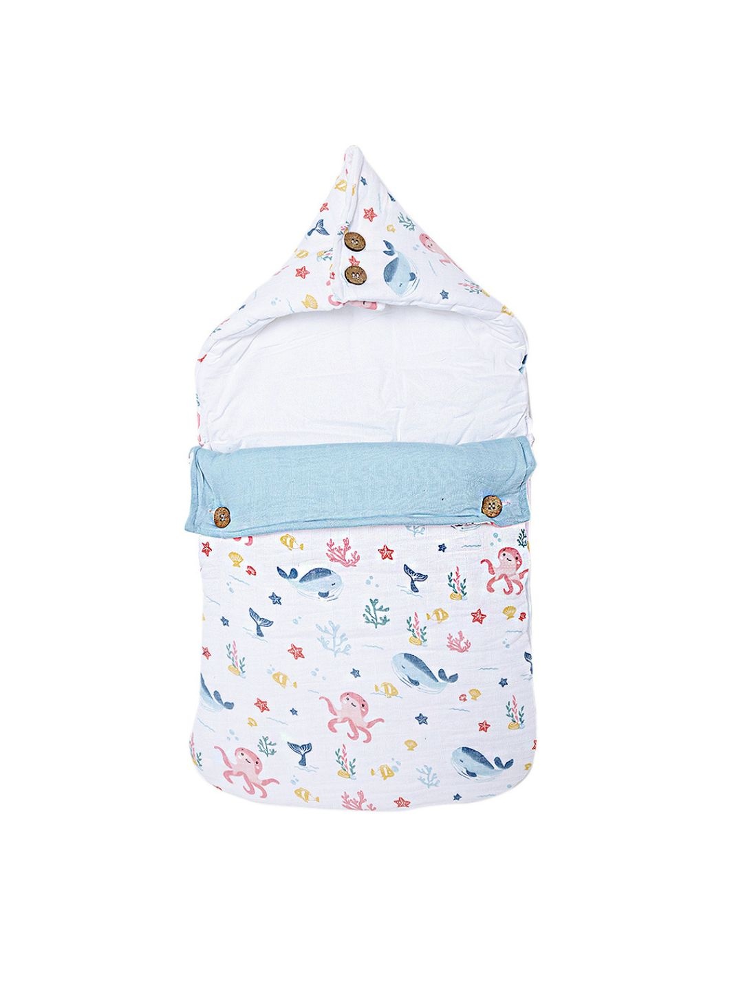 

haus & kinder Infants Printed Baby Sleeping Bag, White