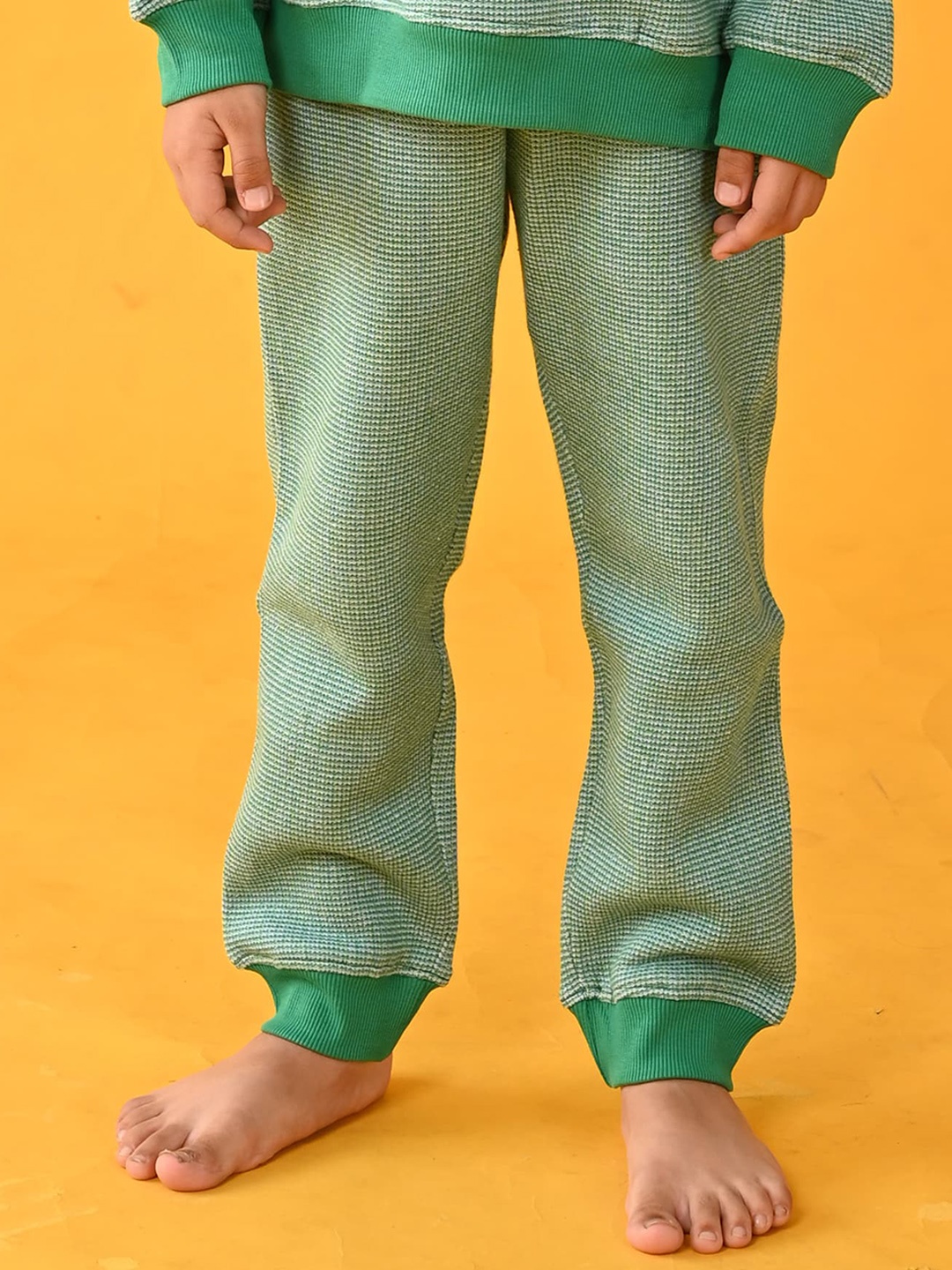 

Anthrilo Boys Textured Fleece Lounge Pants, Green