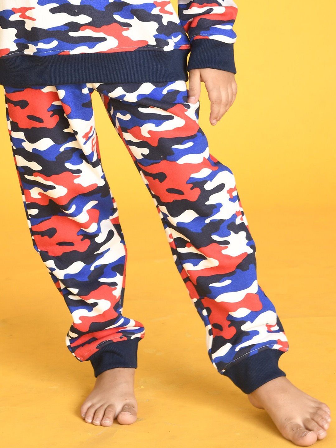 

Anthrilo Boys Printed Fleece Joggers, White