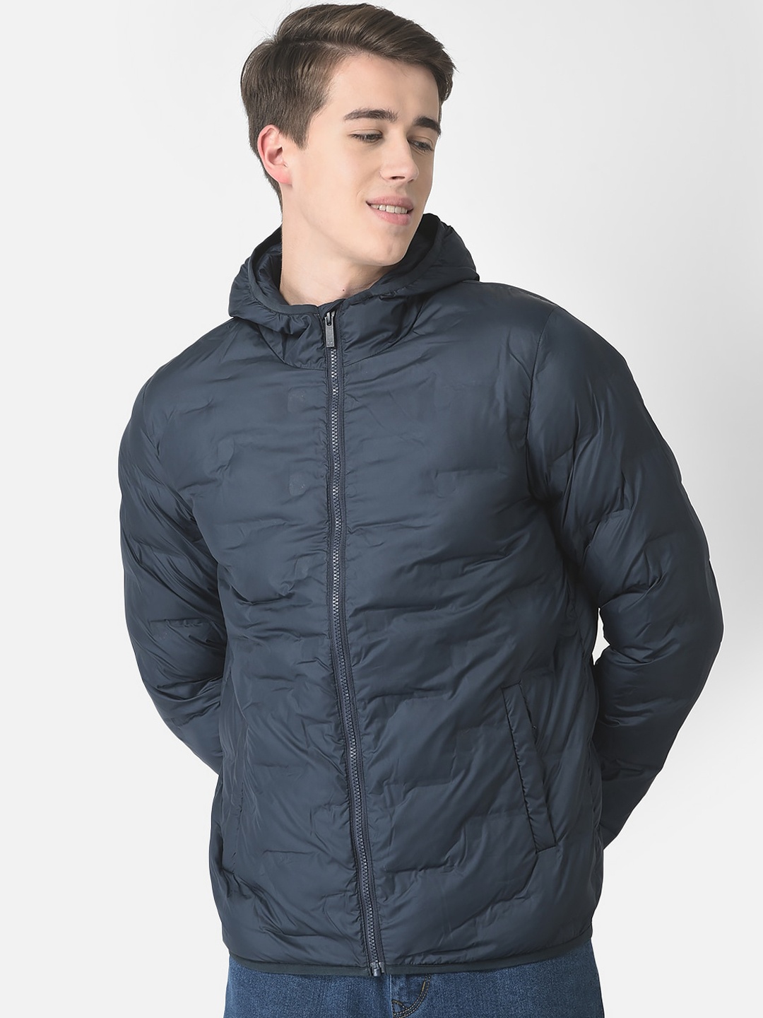 

Crimsoune Club Men Hooded Puffer Jacket, Navy blue