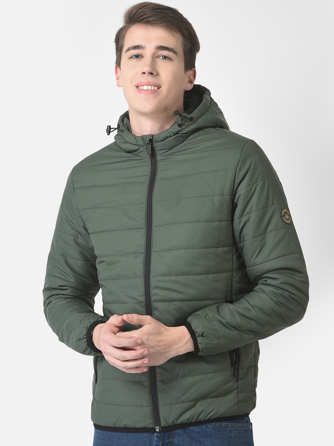 

Crimsoune Club Men Hooded Puffer Jacket, Olive