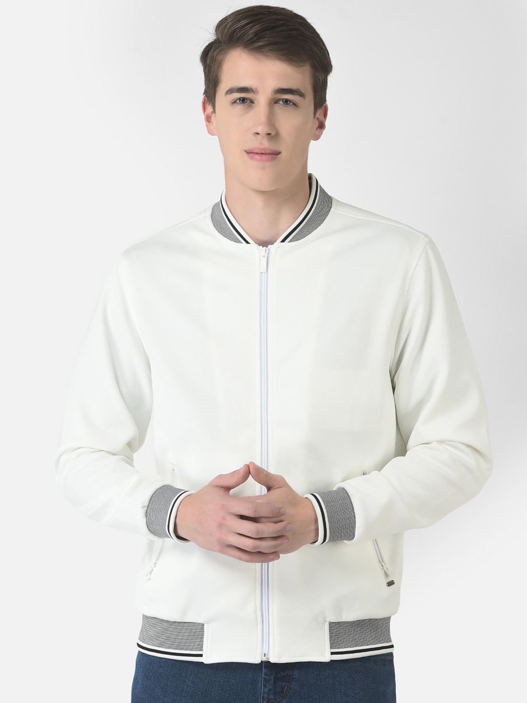 

Crimsoune Club Men Bomber Jacket, White