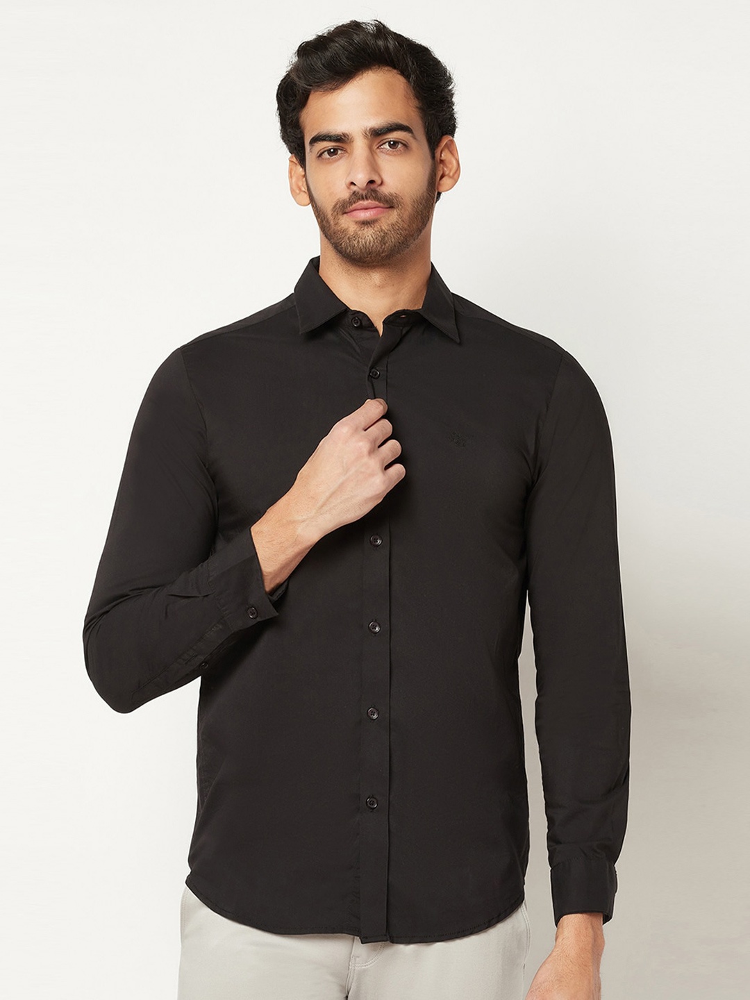 

Blue Buddha Men Cotton Casual Shirt, Black