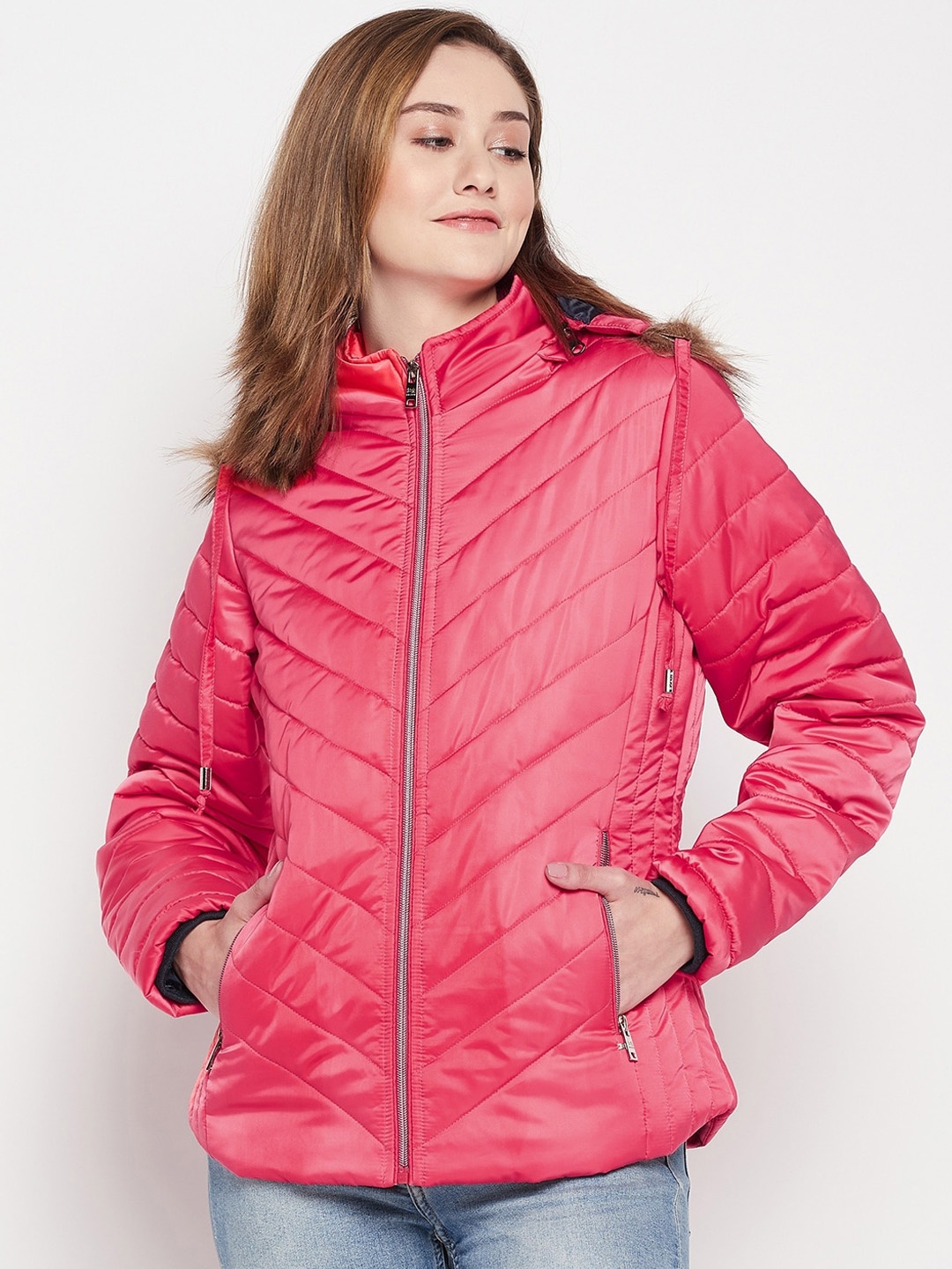 

Okane Women Hooded Lightweight Padded Jacket, Pink