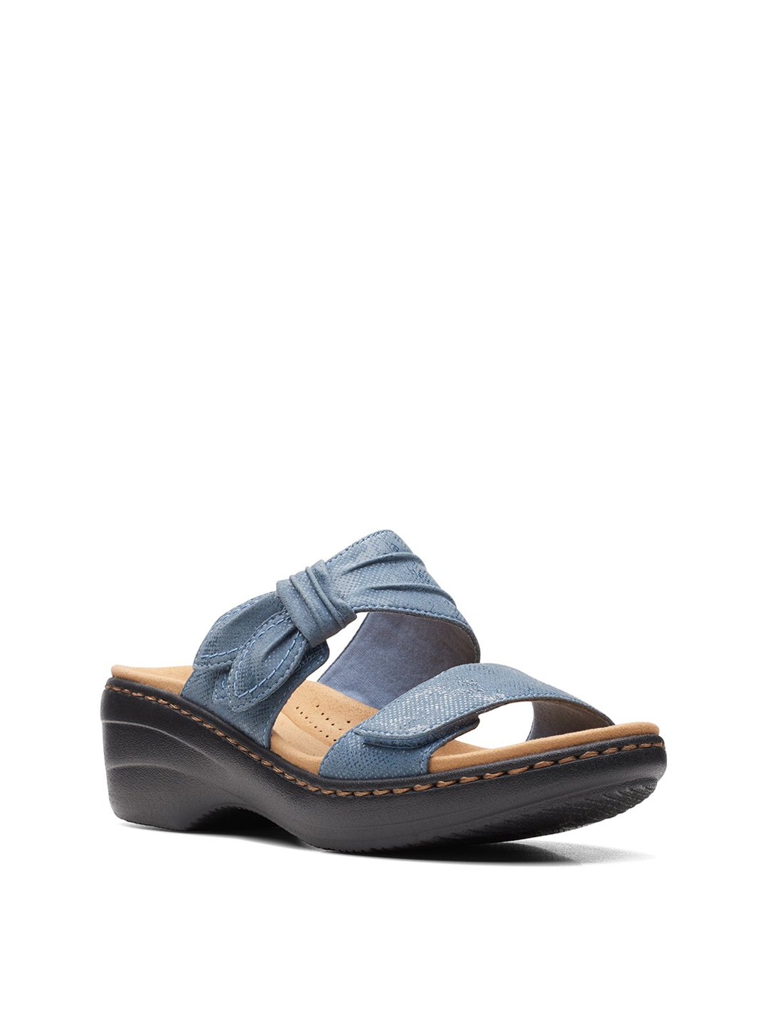 

Clarks Women Textured Comfort Heels, Blue