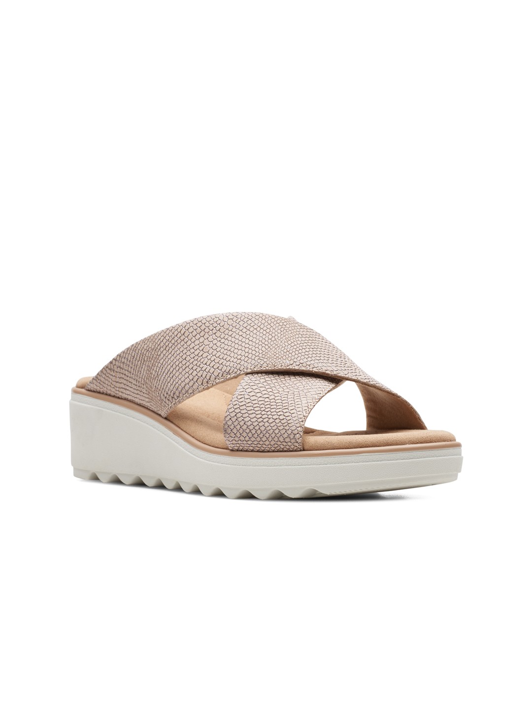 

Clarks Women Leather Comfort Sandals, Beige