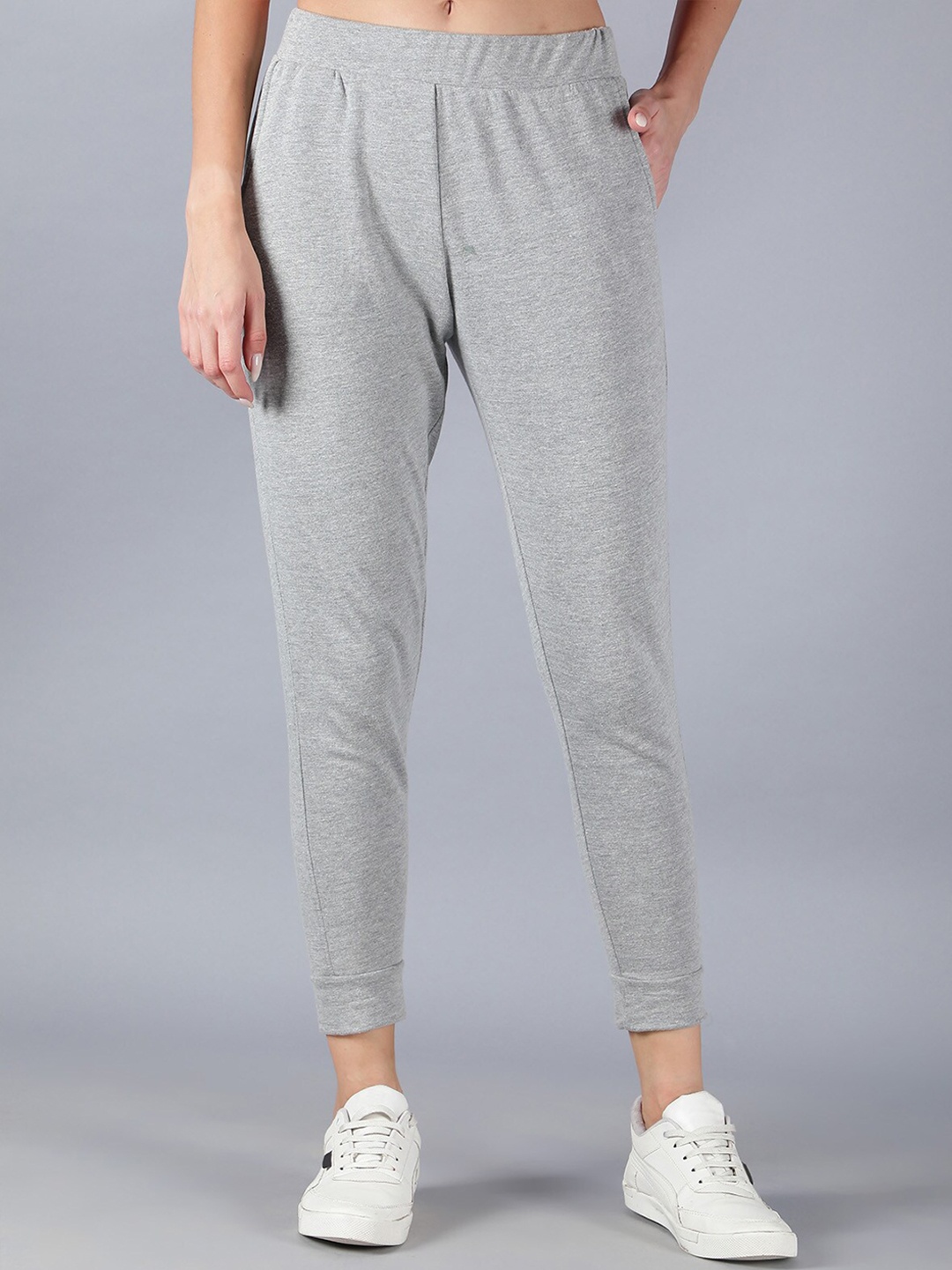 

Nimble Women Cotton Regular Fit Joggers, Grey