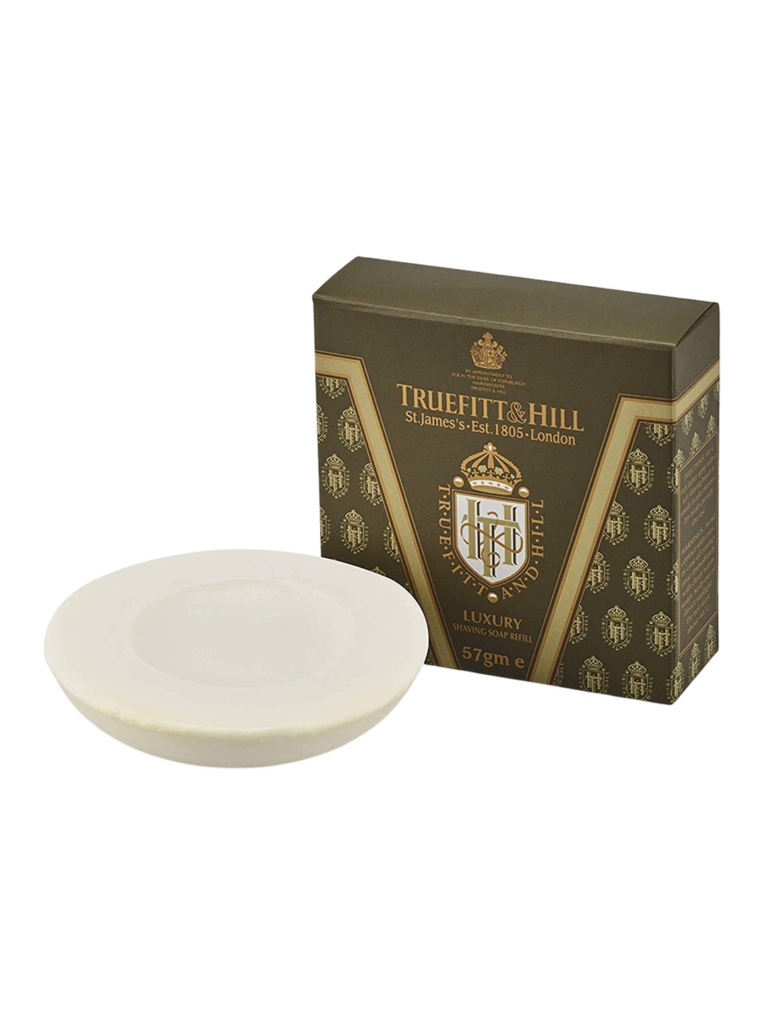 

TRUEFITT & HILL Men Luxury Shaving Soap in Wooden Bowl - 57 gm, Yellow