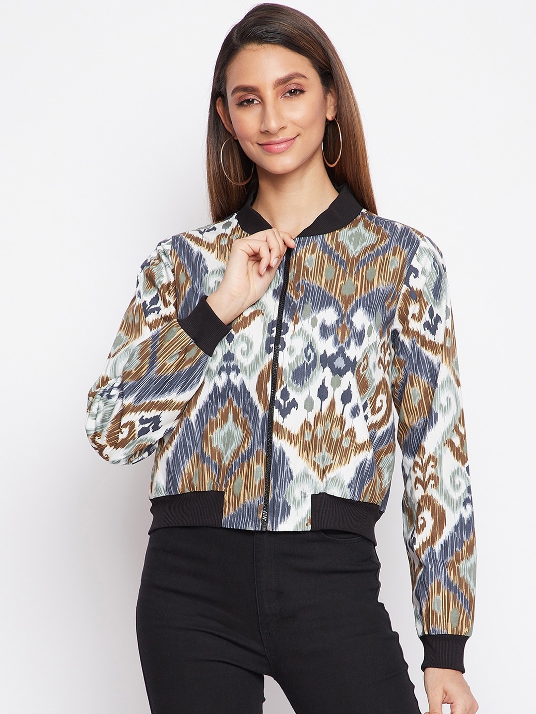 

sandy AND ritz Women Lightweight Outdoor Varsity Jacket, Multi