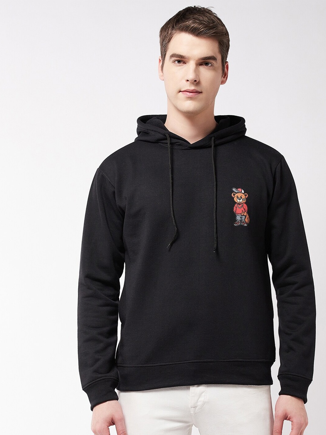 

GRITSTONES Hooded Fleece Sweatshirt, Black