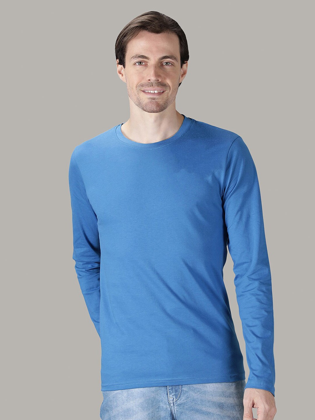 

Nimble Men Round Neck Pure Cotton T-shirt, Blue
