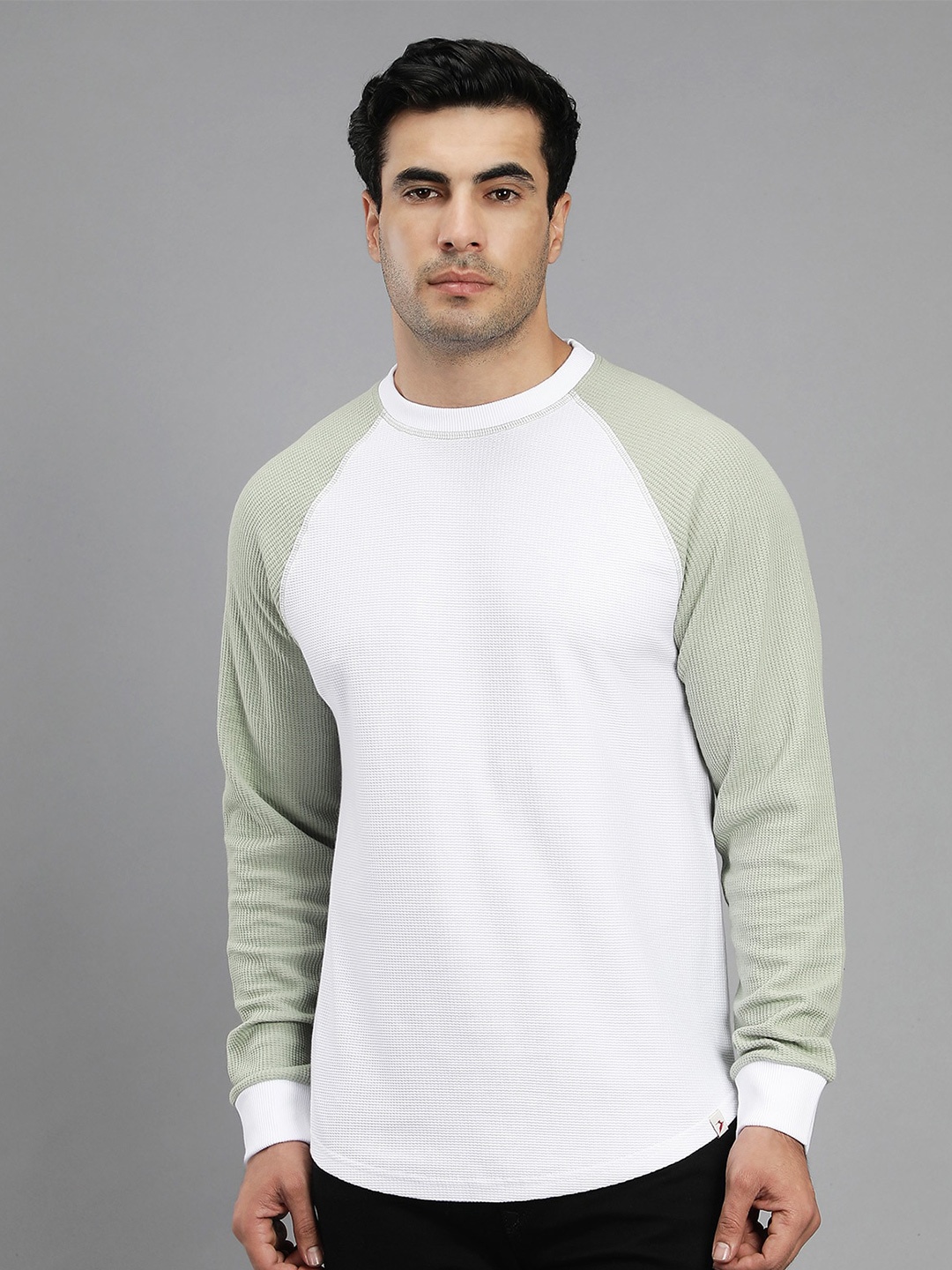 

Nimble Men Colourblocked Cotton T-shirt, White