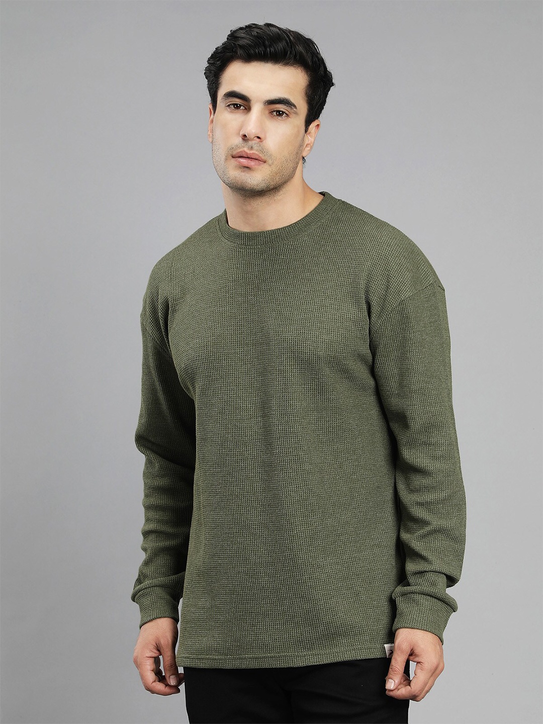 

Nimble Men Green Cotton T-shirt