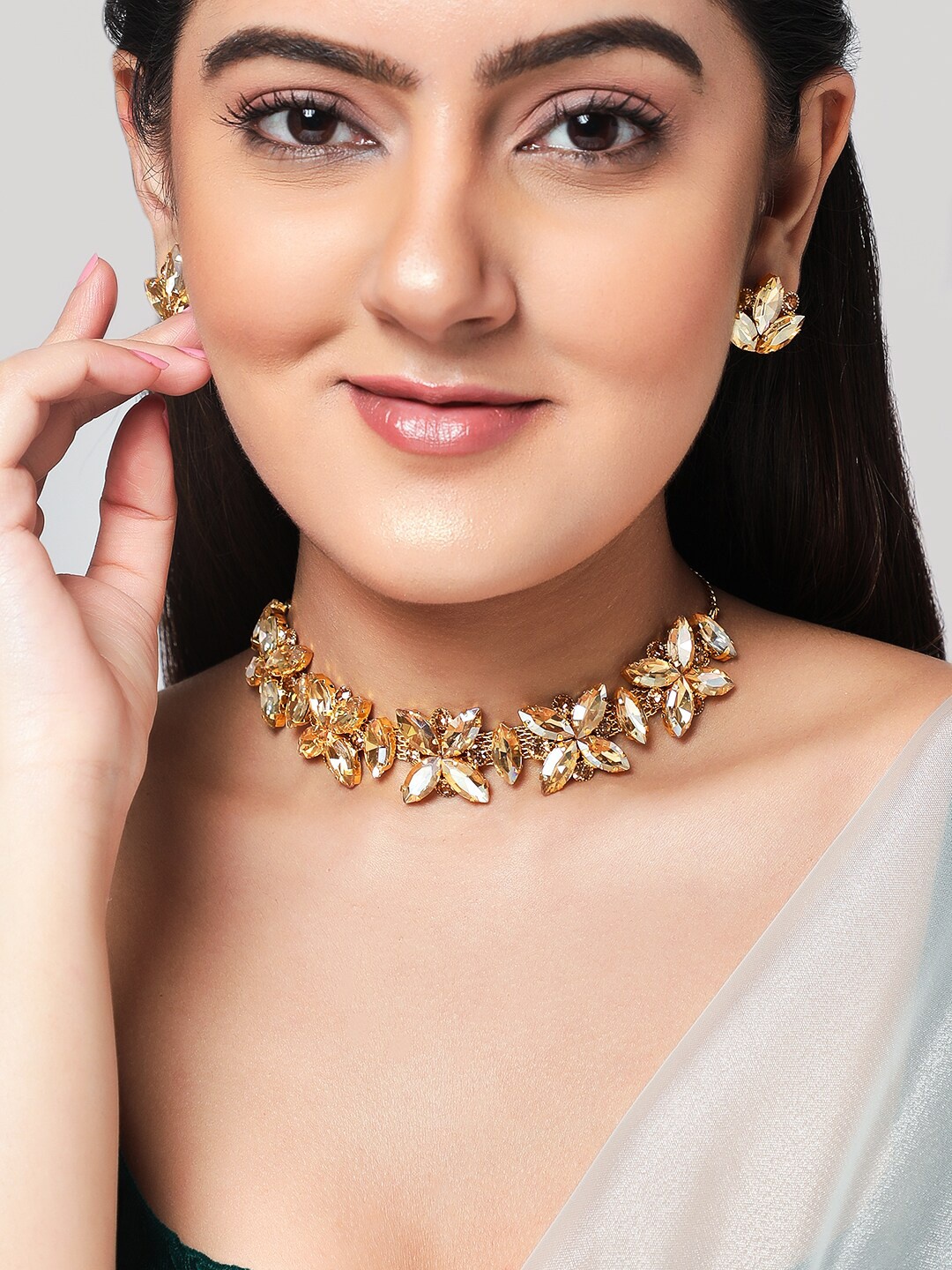 

Anouk Gold-Plated AD Studded Jewellery Set