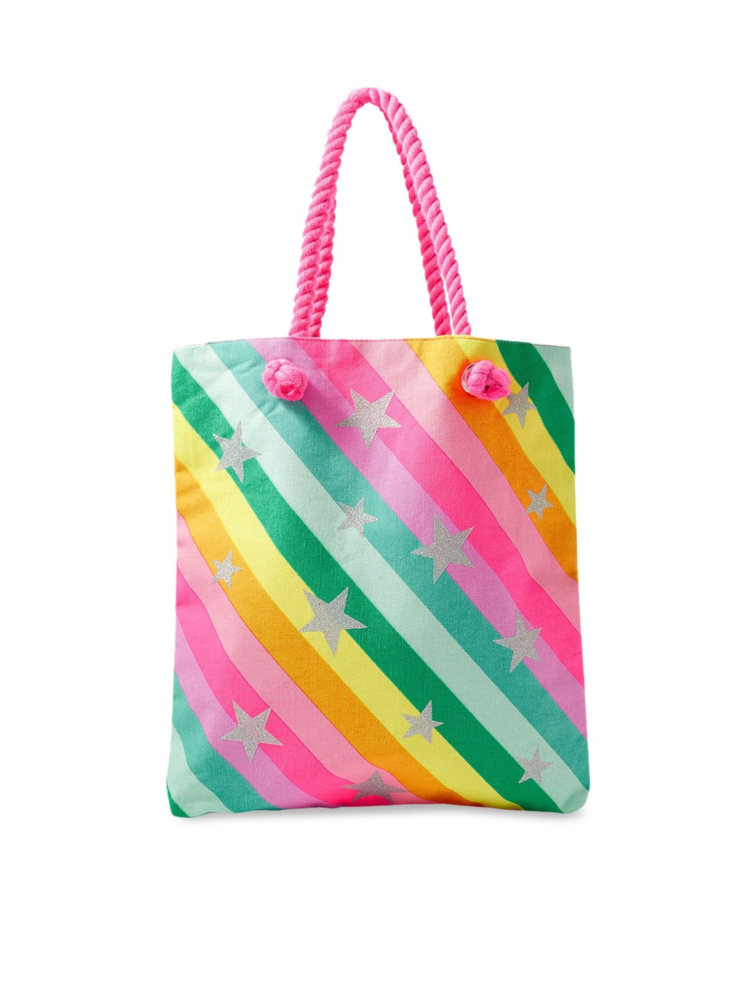 

Accessorize Striped Oversized Shopper Tote Bag, Pink