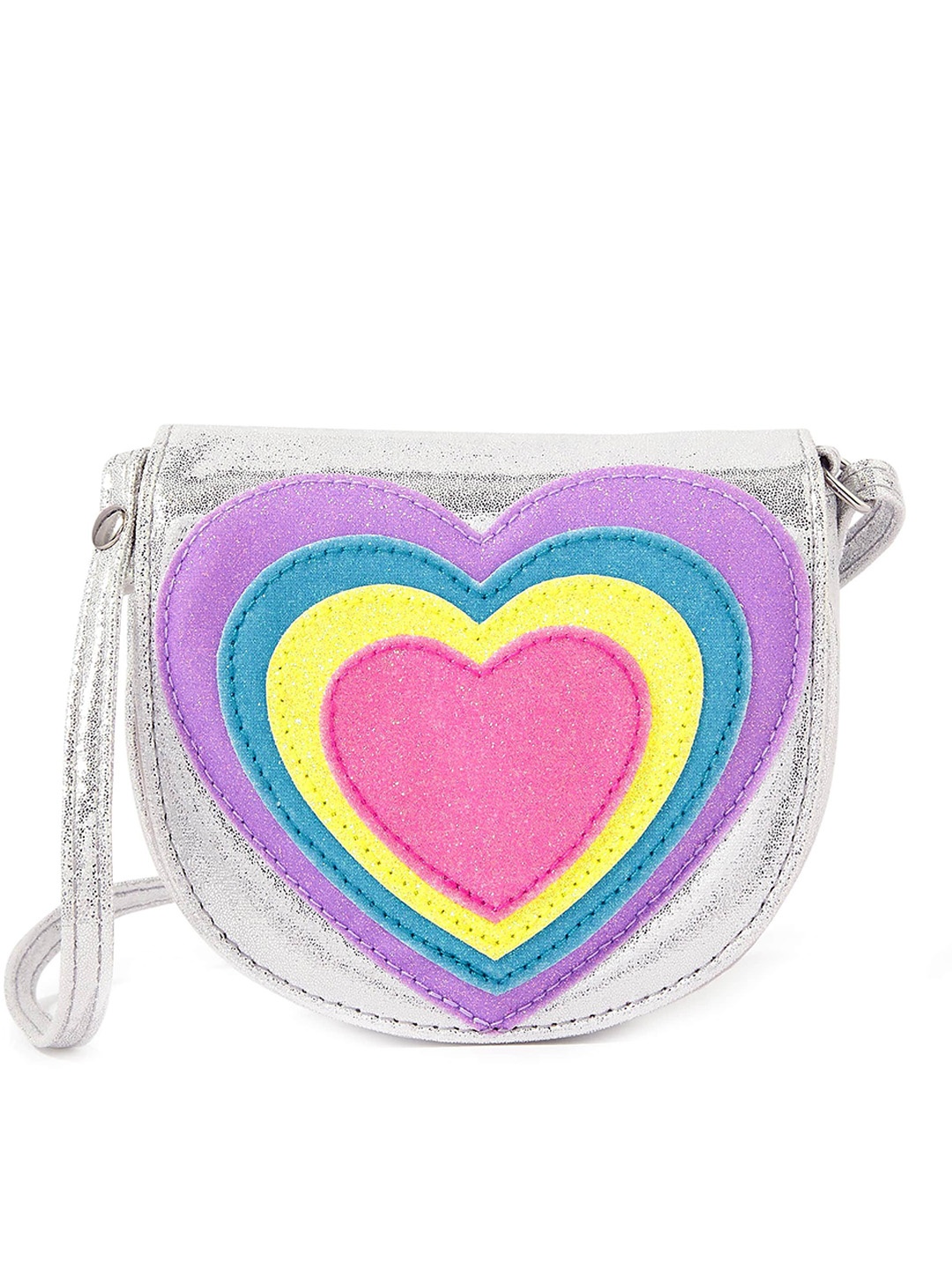 

Accessorize Embellished Structured Sling Bag, Silver