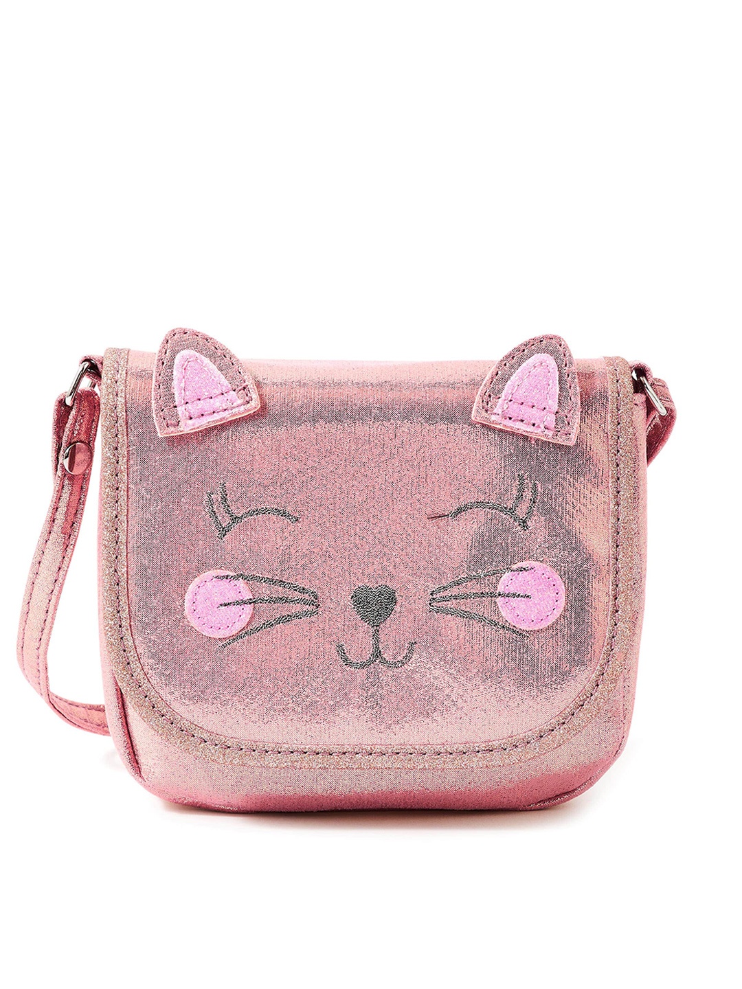 

Accessorize Embellished Structured Sling Bag, Rose gold