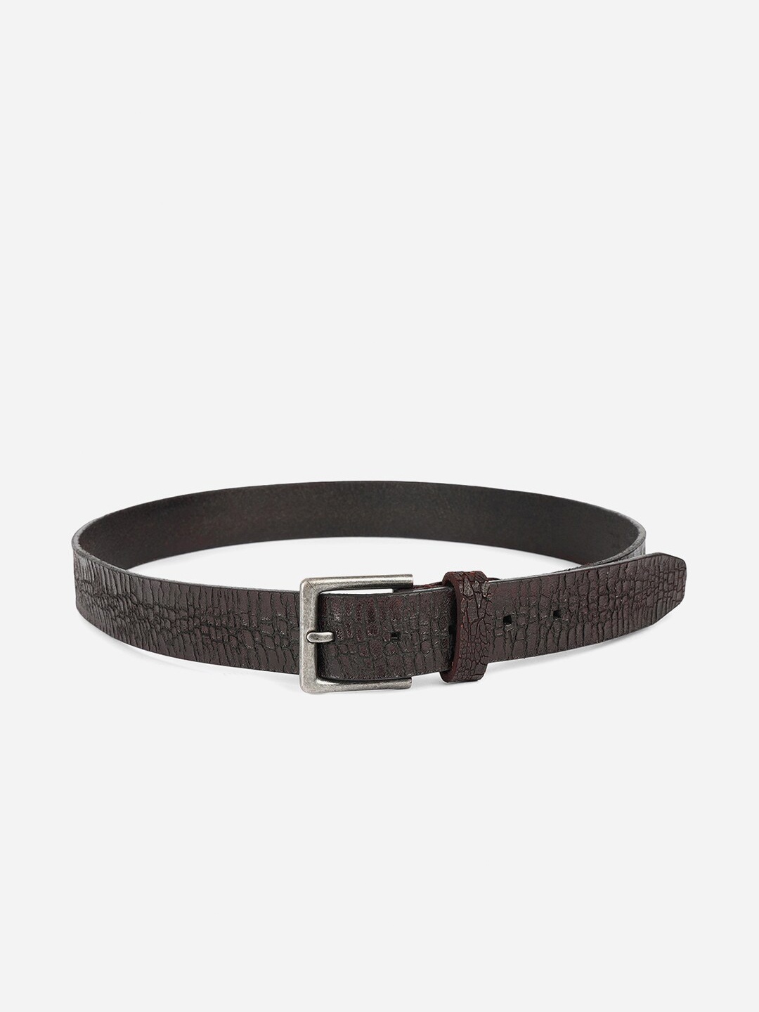 

TOM LANG LONDON Men Textured Leather Belt, Brown