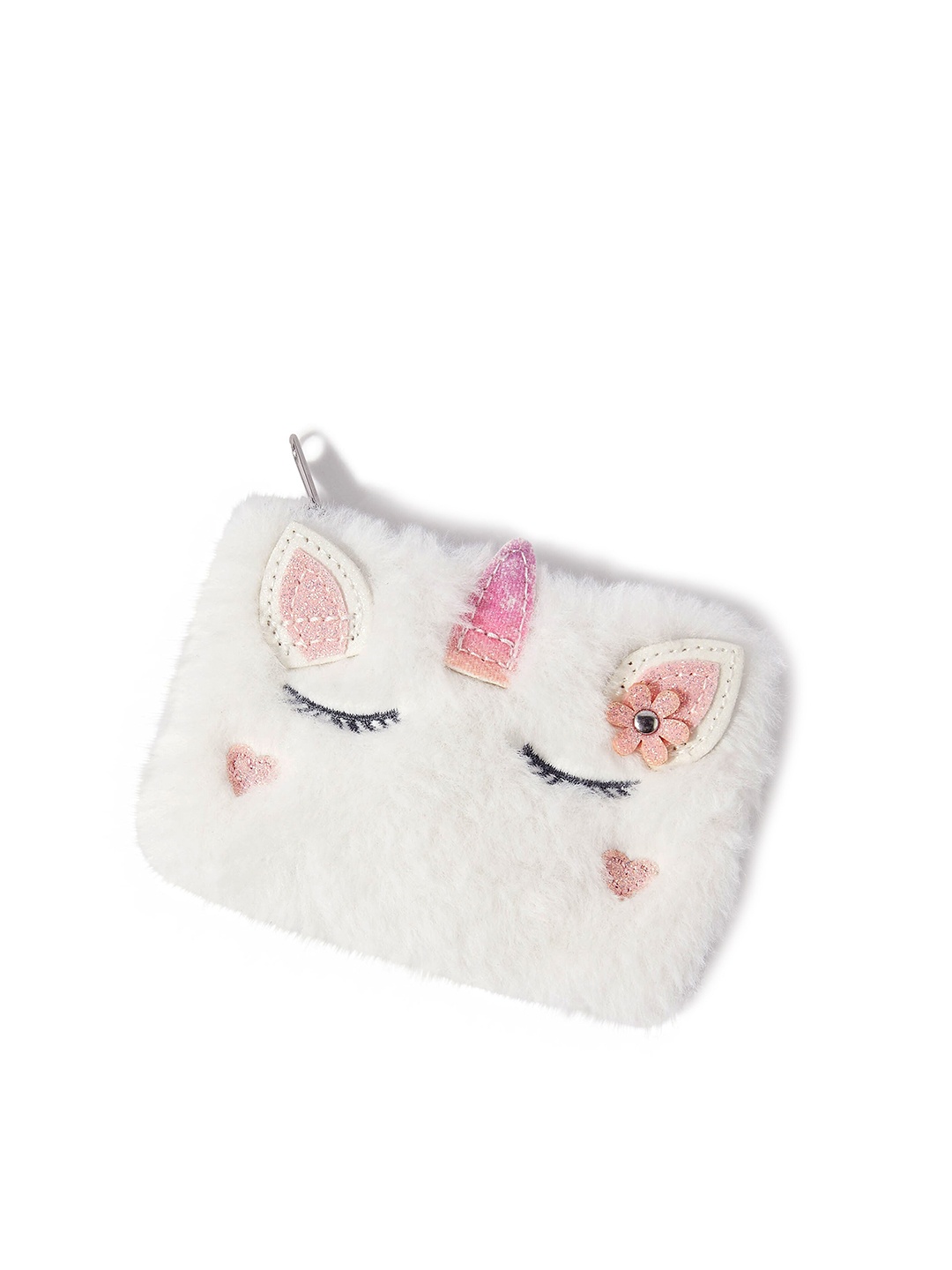 

Accessorize Girls Unicorn Fluffy Travel Pouch, White