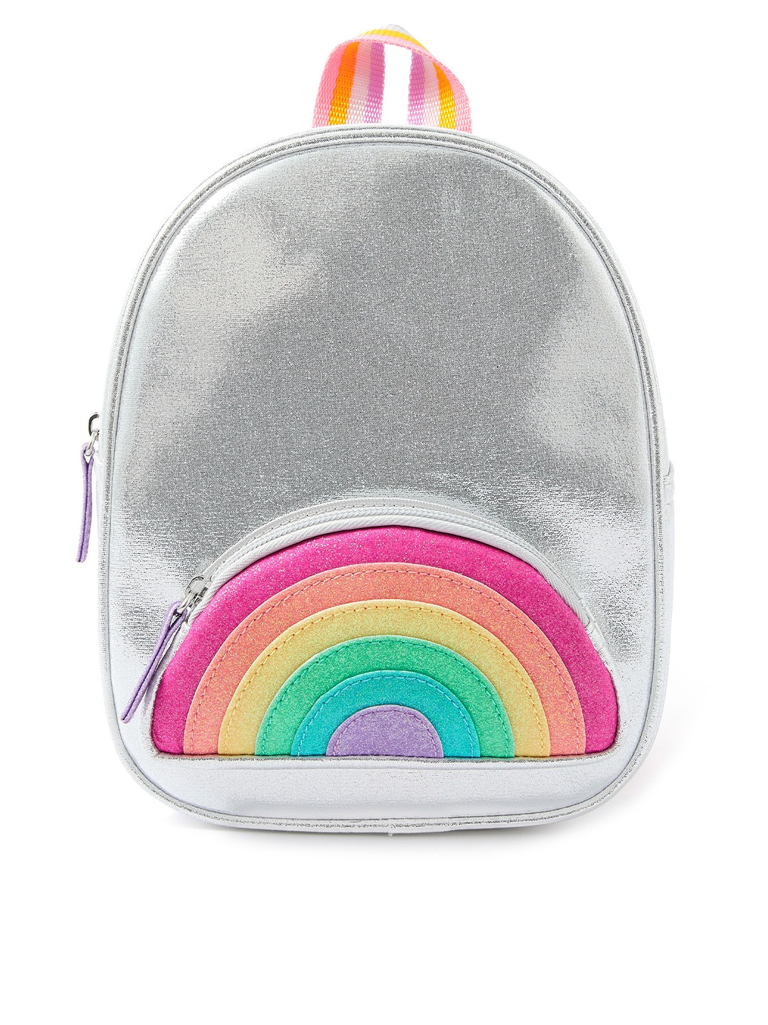 

Accessorize Girls Rainbow Pocket Backpack, Silver