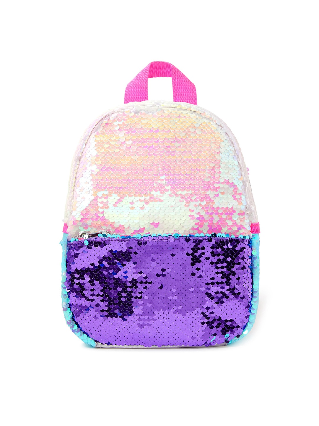 

Accessorize Girls Colourblocked Embellished Sequinned Backpack, Silver