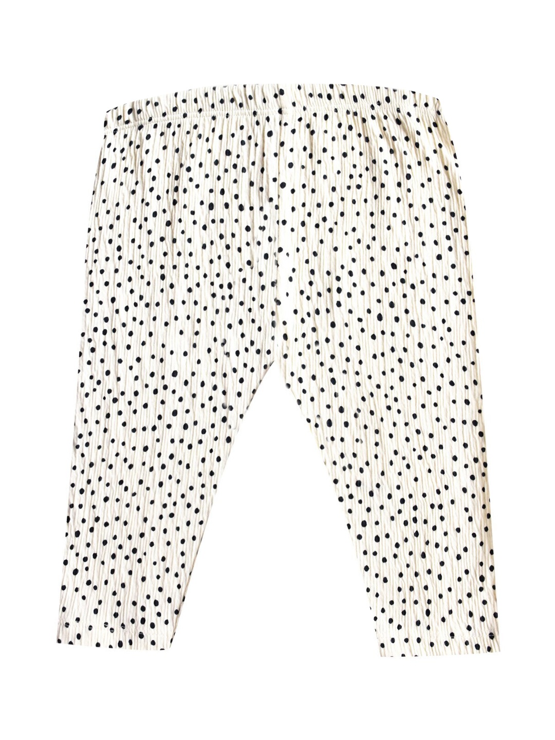 

milou Infant Girls Printed Pure Cotton Ankle-Length Leggings, White