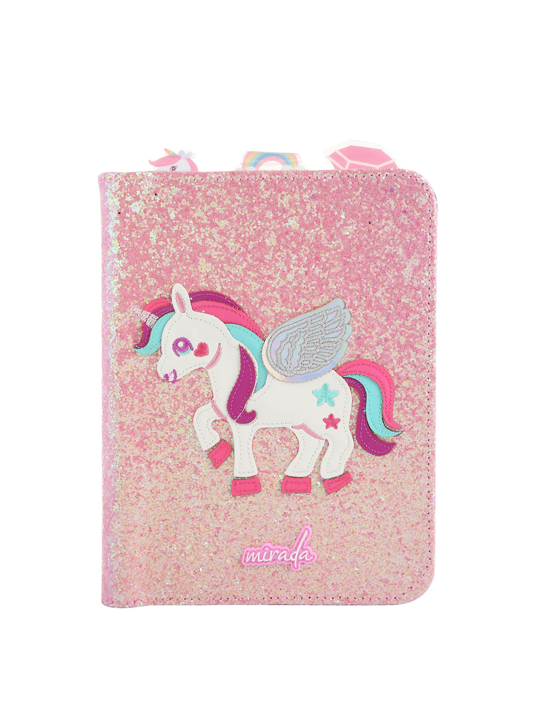 

Mirada Kids Unicorn Glitter Notebook, Pink