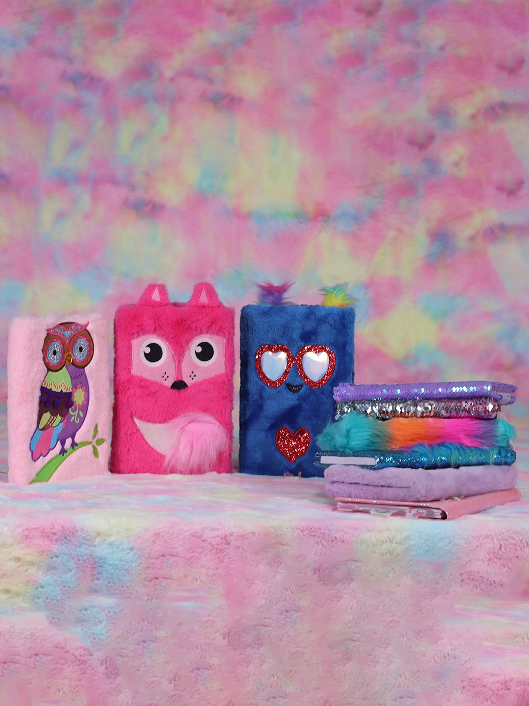 

Mirada Winky the Owl Plush Notebook, Pink
