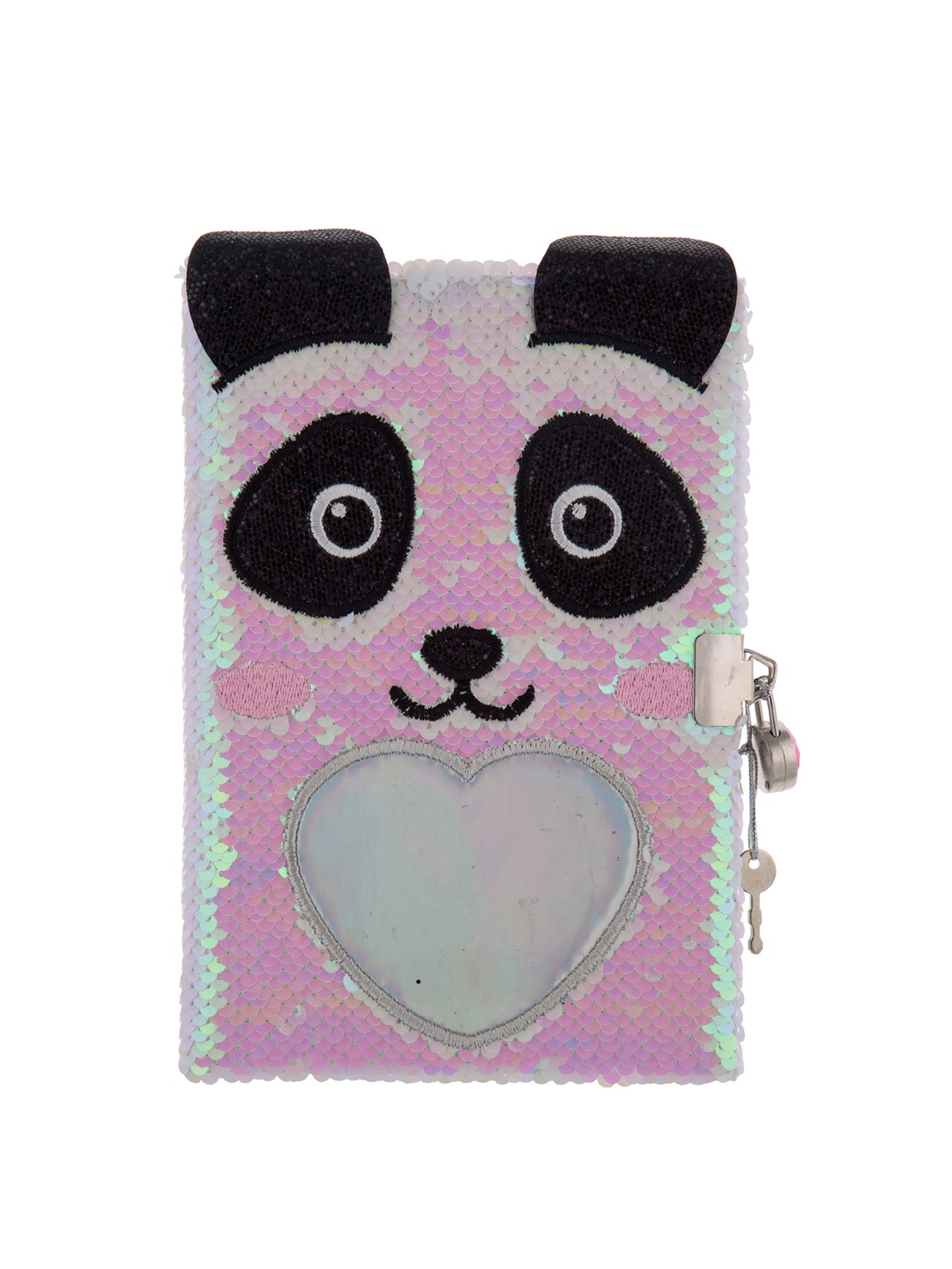 

Mirada Panda Flip Sequin Notebook, Pink