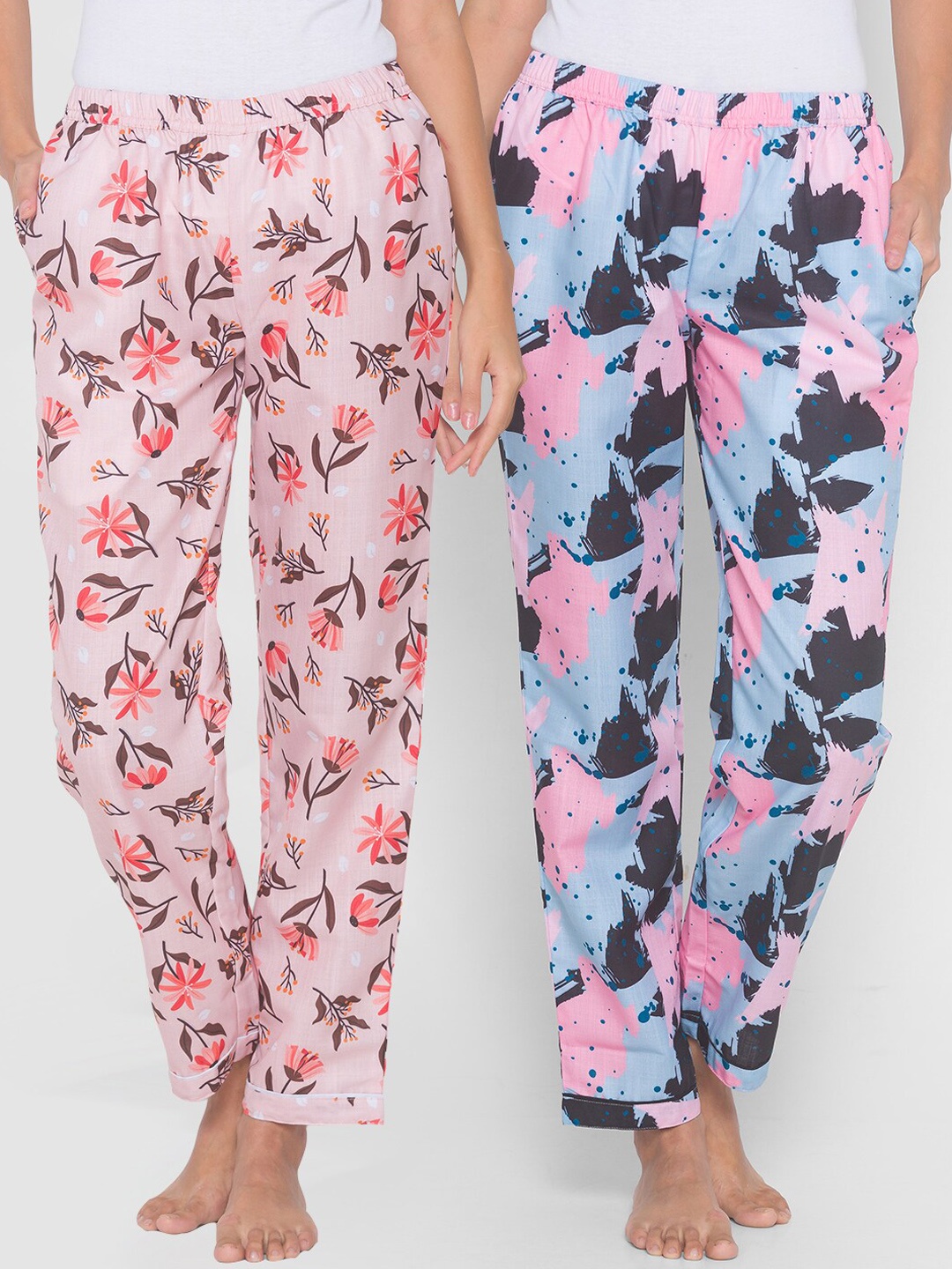 

FashionRack Women Set Of 2 Lounge Pants, Pink
