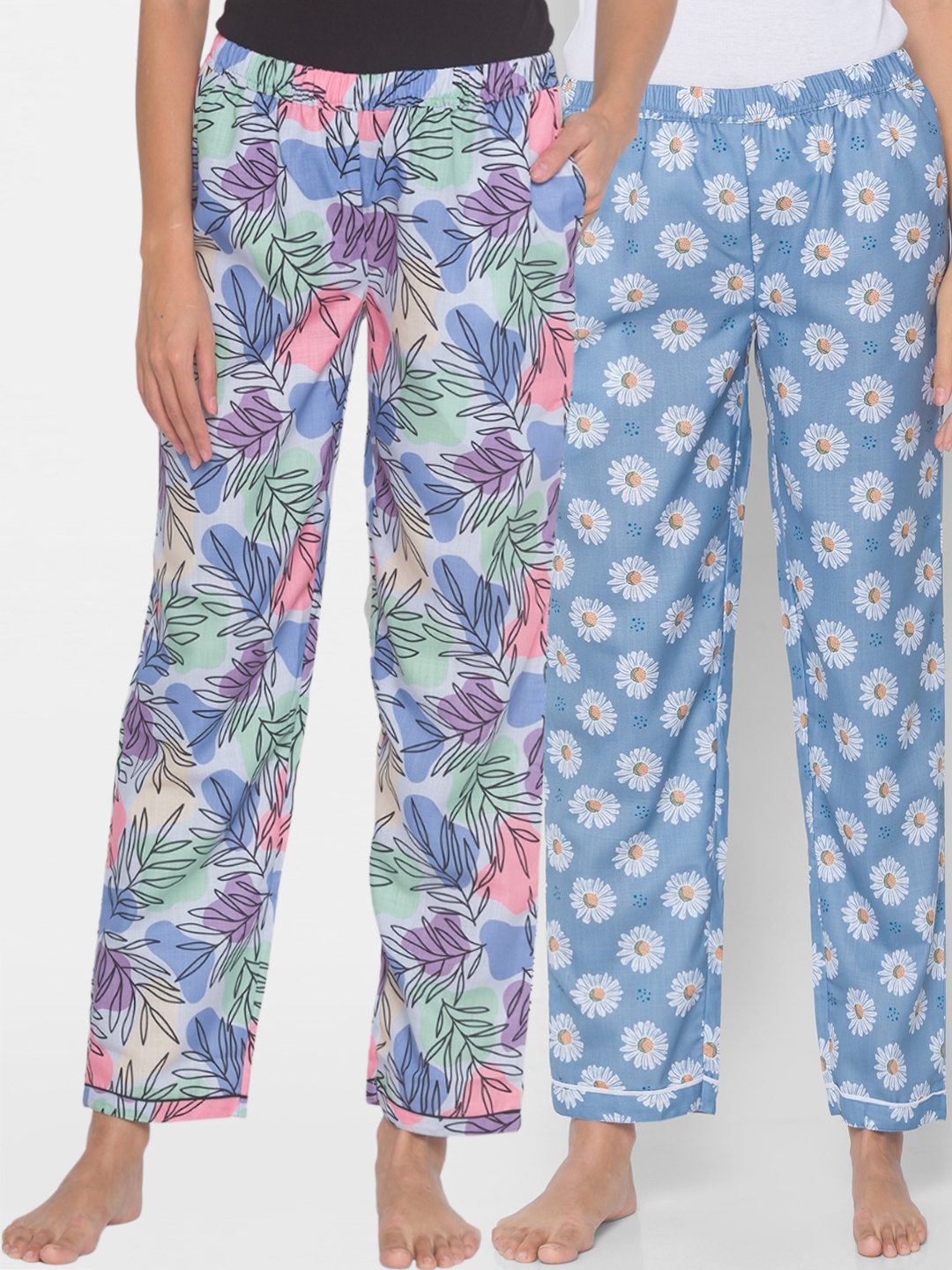 

FashionRack Women Set Of 2 Lounge Pants, Blue